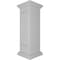 Ekena Millwork 12"W x 40"H Straight Newel Post with Panel, Flat Capital & Base Trim (Installation kit included) NWL12X40SPF0B0 - alternate 3
